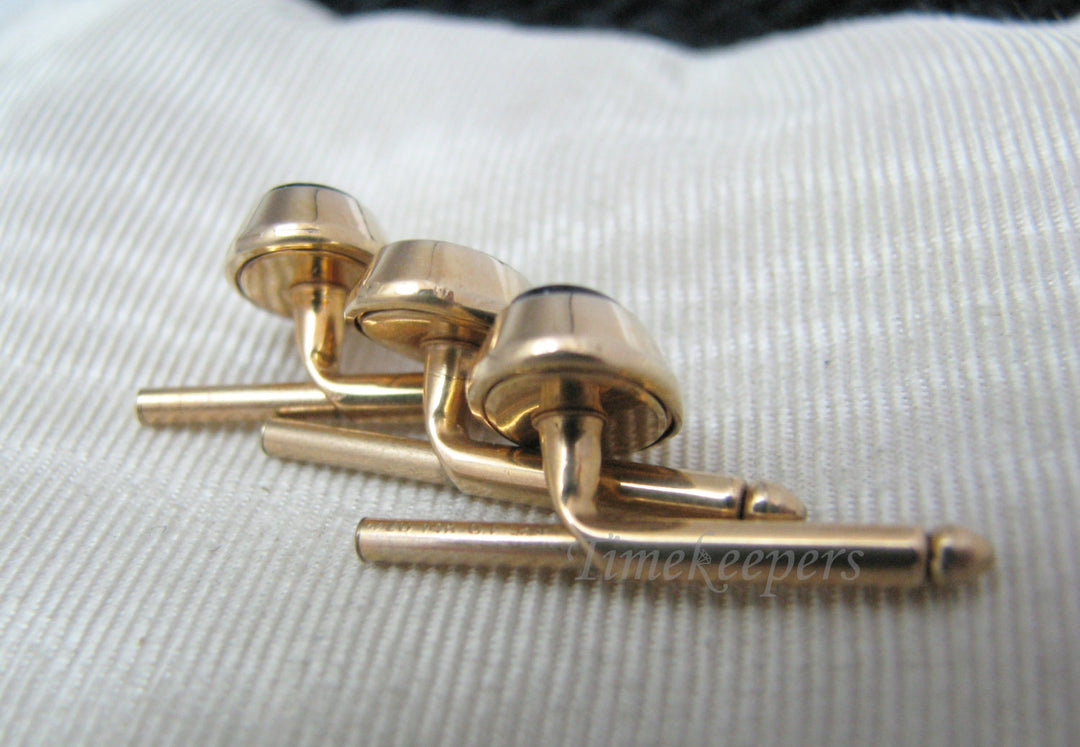 c370 Handsome Shirt Studs 14k Gold filled Dark Purple/ Black Sparkle Stones