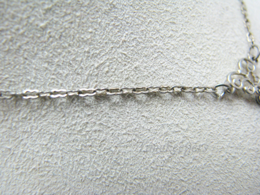 c489 Vintage - Micro Mosaic Donut Shape Necklace in Brass &amp; Silver Tone Chain