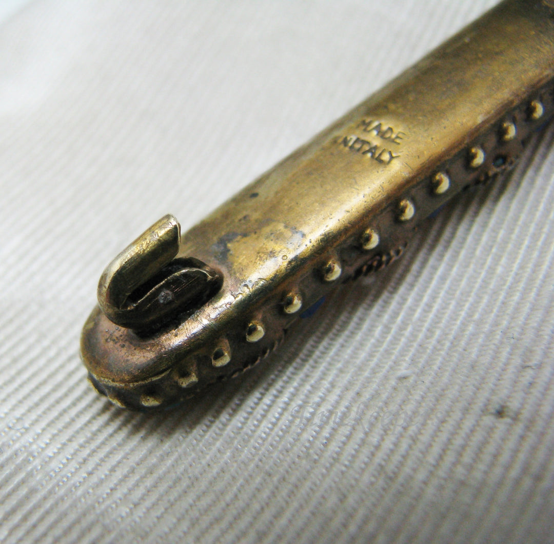 b085 Lovely Vintage Italian Micro Mosaic Brooch in Pastels