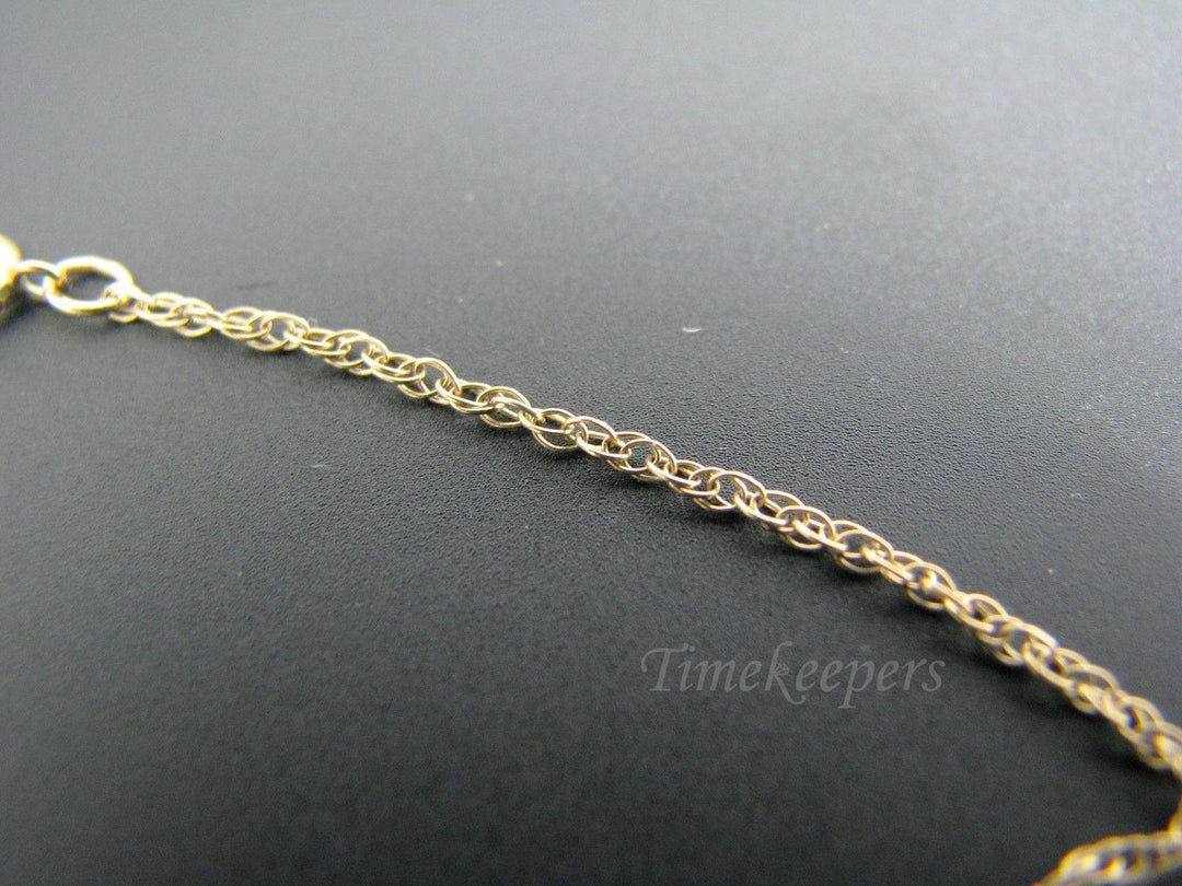 a944 Beautiful 14k Yellow Gold Heart Necklace & Earring Set with Dark Red Stones