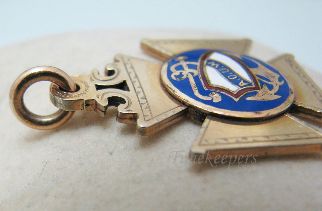 c199 Vintage Ancient Order of United Workmen Maltese Cross