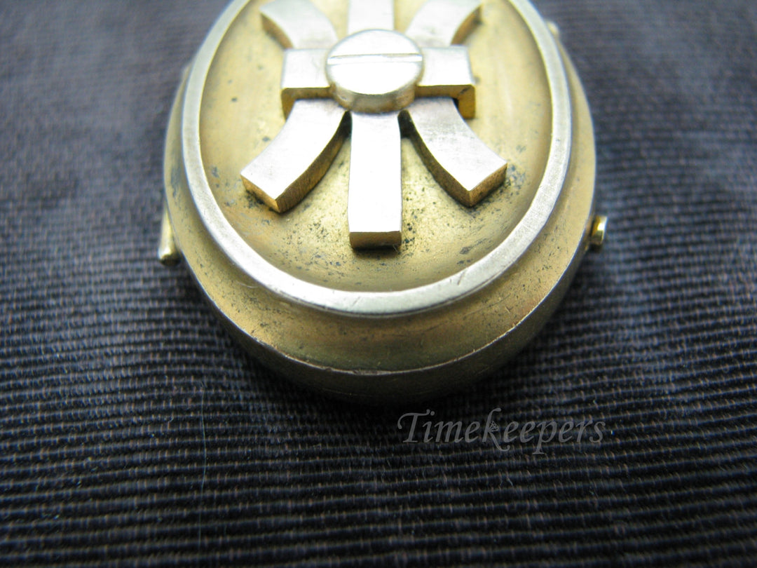 a727 Vintage Gold Filled Locket with Two places for Photos Inside