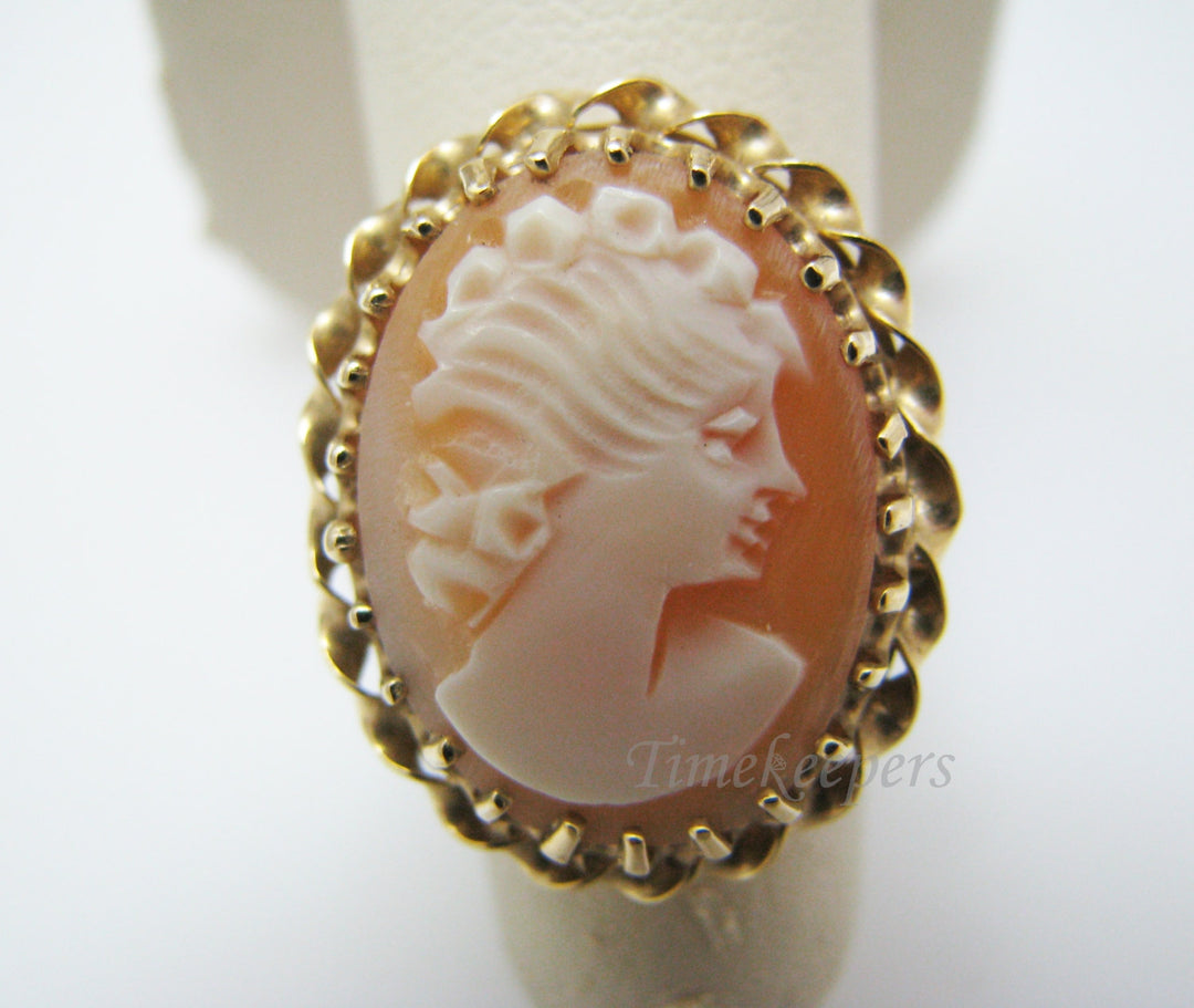 c286 Lovely 14k Yellow Gold Cameo Ring