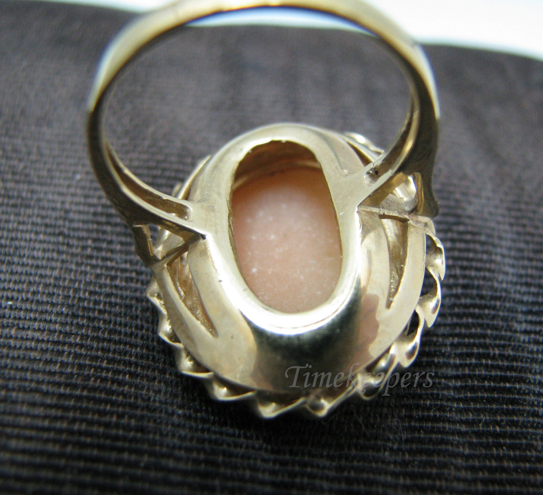 c286 Lovely 14k Yellow Gold Cameo Ring