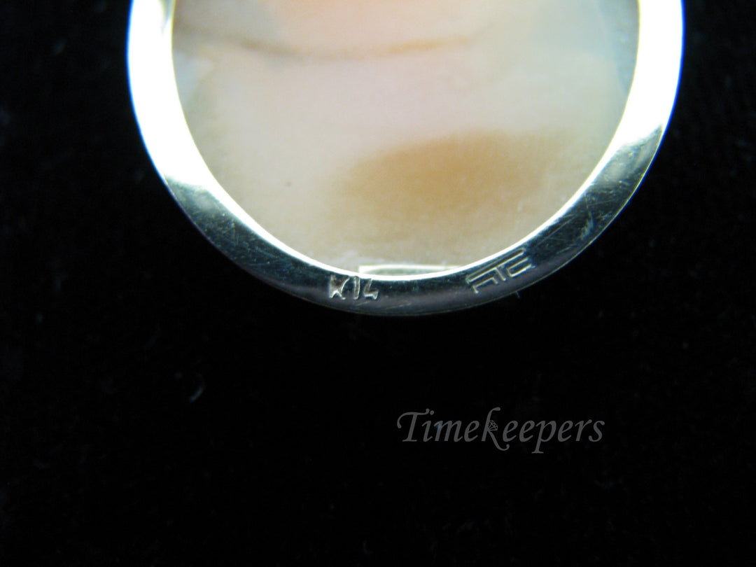 c512 Wonderful Vintage Carved Cameo Convertible Brooch/ Pendant in 14k Yellow Gold