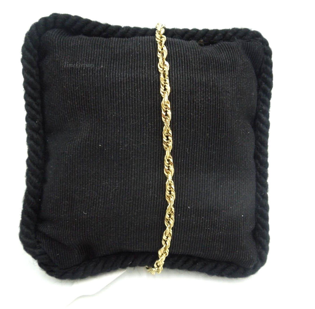 t228 14kt Yellow Gold Rope Chain Bracelet 8 1/2"