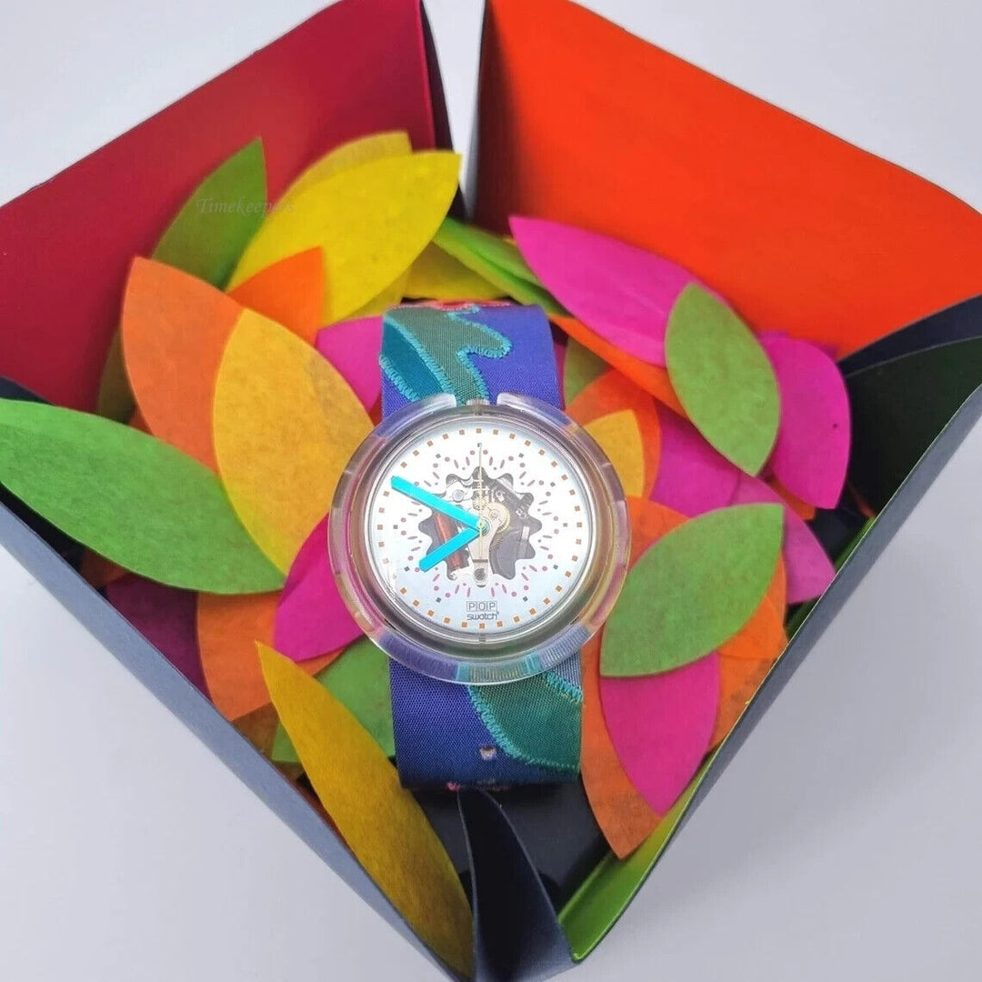s518 1992 Vintage Pop Swatch VERUSCHKA, With Original Box & New Battery, Pop Swatch PWZ103, Vintage Swatch Watch, Mint Condition