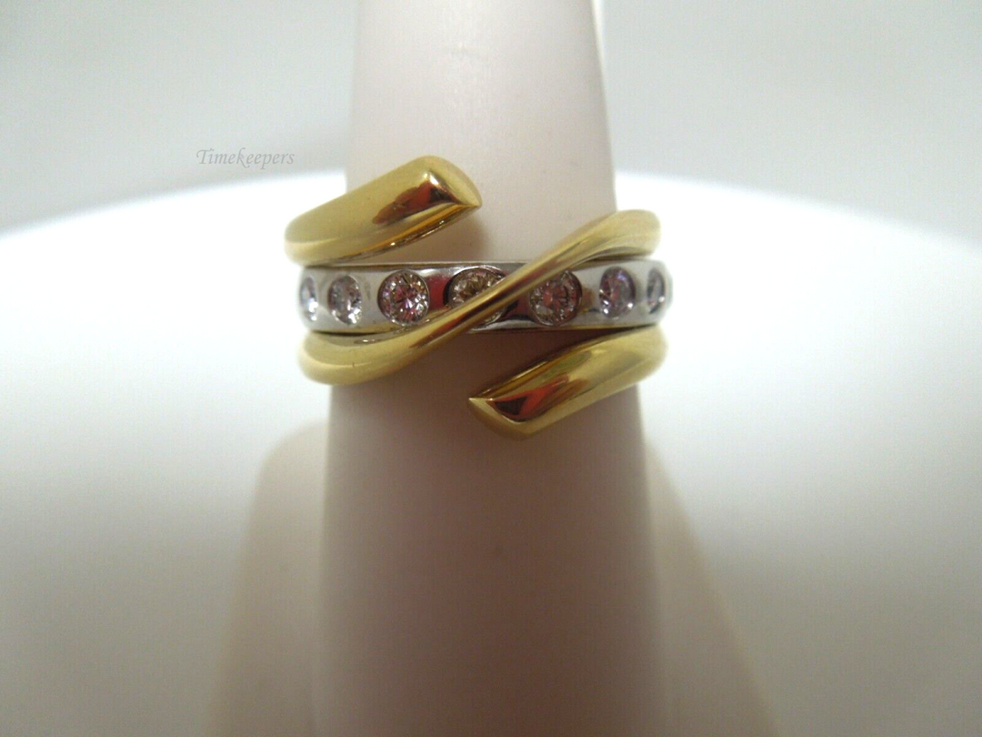 s153 Georg Jensen MAGIC Ring Combination 18 KT. Yellow Gold, 18 KT. White Gold, White Diamonds