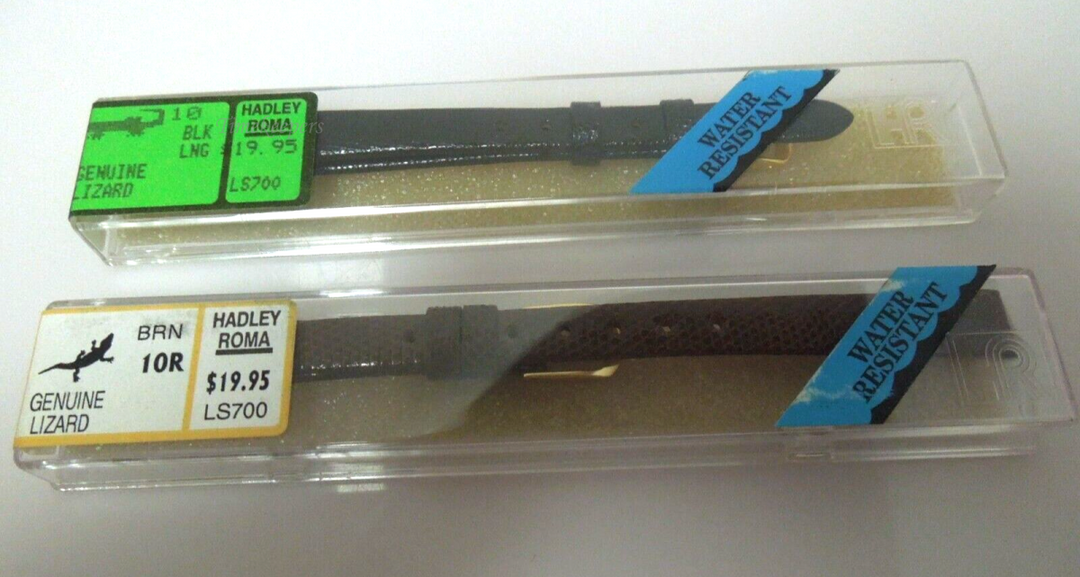 s431 10mm Hadley Roma Genuine Lizard Flat Unstitched Ladies Watch Band