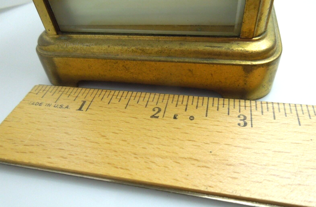 t140 Antique Victorian Quality Brass and Glass Carriage Clock