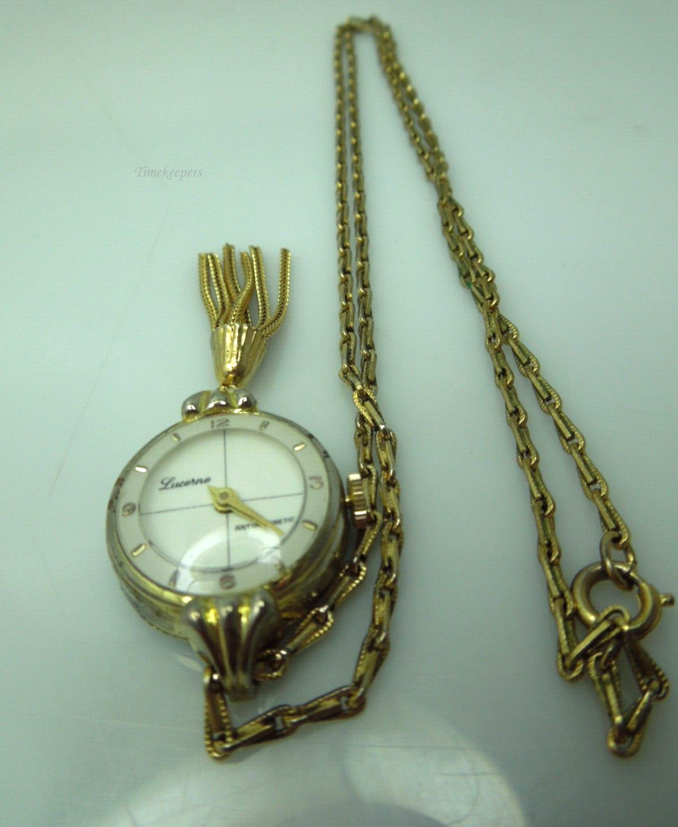 t047 Vintage Lucerne Unisex Gold Tone Swiss Mechanical Pocket Watch Vintage Antique Gold tone Vermeil