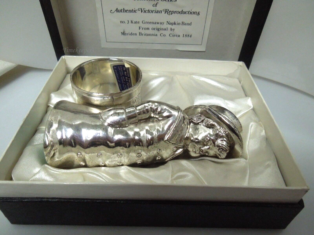 t157 International Silver Collector's Series,no.3 Kate Greenaway Napkin Band by Meriden Britannia Co.Circa 1884