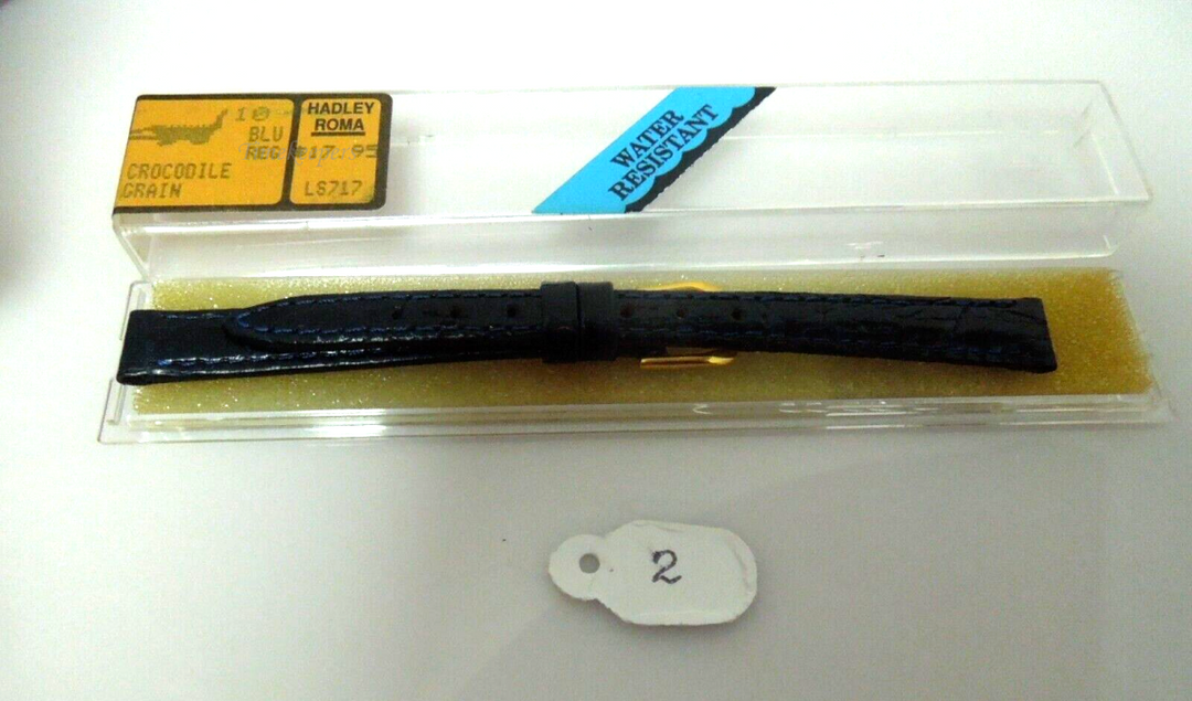 s432 10/12mm Hadley Roma Crocodile Grain Flat Unstitched Ladies Watch Bands