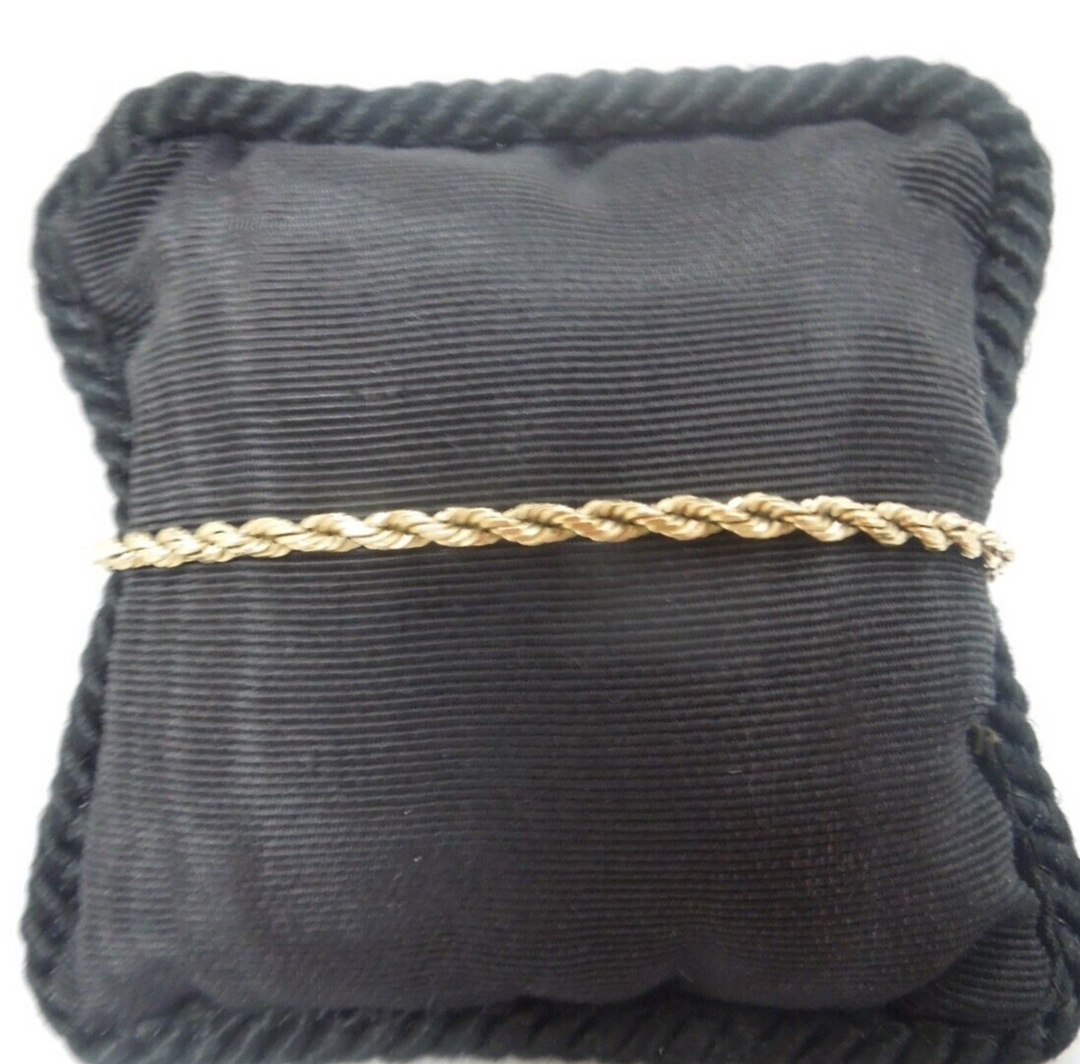 t085 14kt Yellow Gold Rope Bracelet 7",14kt GOld Bracelet,Rope Gold Bracelet in 14kt Gold
