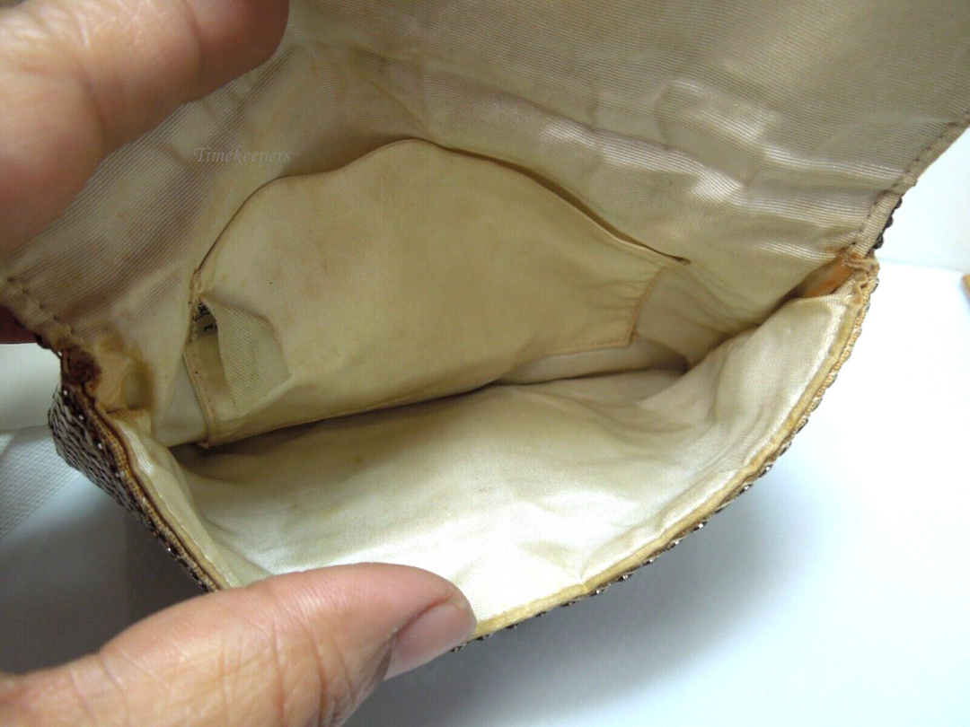 s919 Vintage Whiting & David Silver Clutch Bag With Rhinestone Clasp,Art Deco Silver Metal Mesh Crystal Paste Evening Bag  