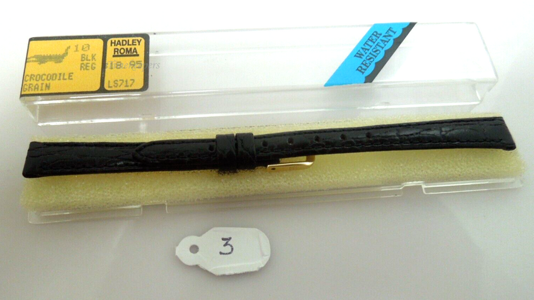 s432 10/12mm Hadley Roma Crocodile Grain Flat Unstitched Ladies Watch Bands