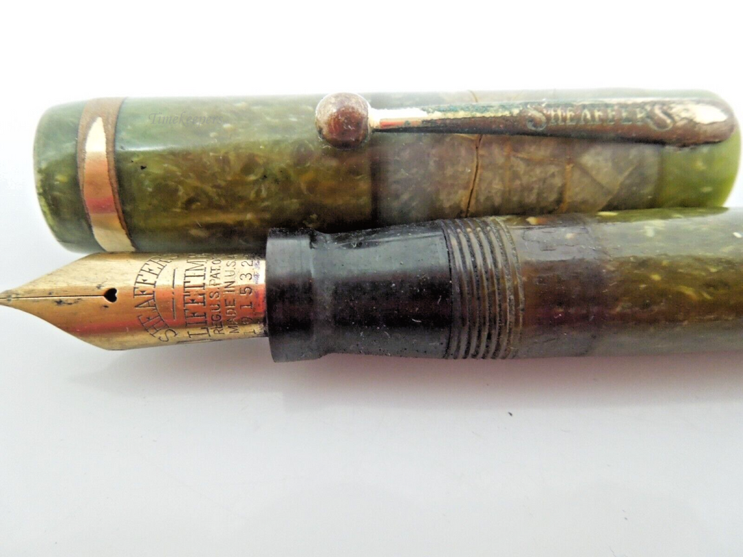 t024 Vintage 14kt Gold NIB Sheaffer Oversized Lifetime Flat Top Fountain Pen