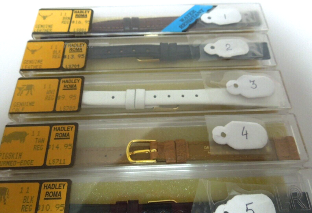 s450(11)mm Hadley Roma Genuine Calf Leather Ladies watch Bands New Old Stock