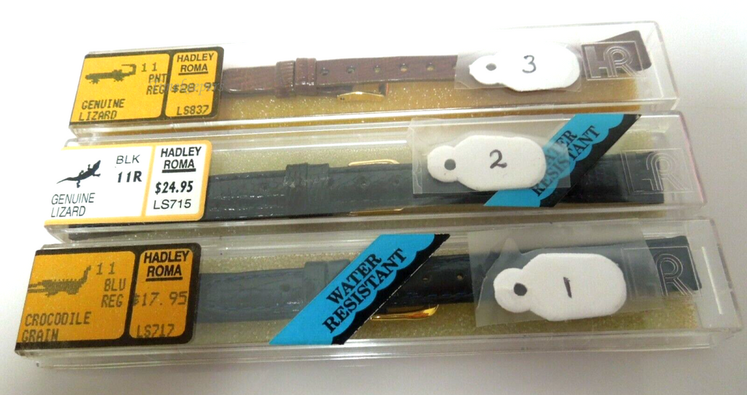 s452 (11mm) Hadley Roma Genuine Lizard Crocodile Grain Ladies watch Bands