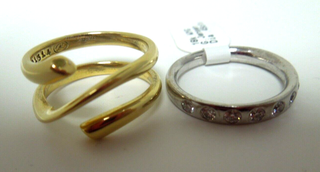 s153 Georg Jensen MAGIC Ring Combination 18 KT. Yellow Gold, 18 KT. White Gold, White Diamonds