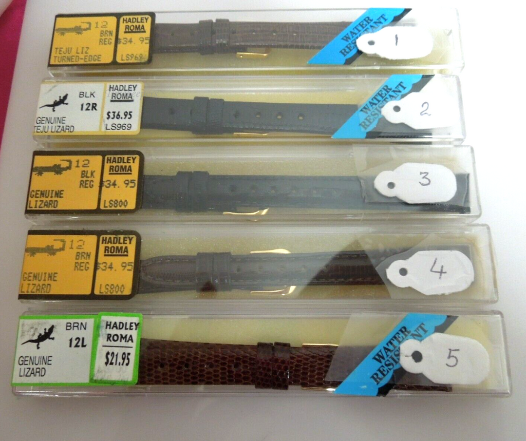 s442(12mm) Genuine Lizard Hadley Roma Ladies Watch Bands