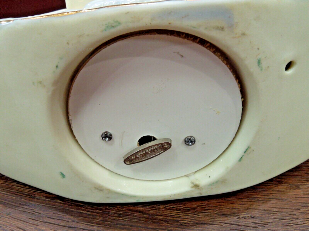 s681 Vintage Sankyo-Fine Porcelain-Christmas Musical Rocking Horse