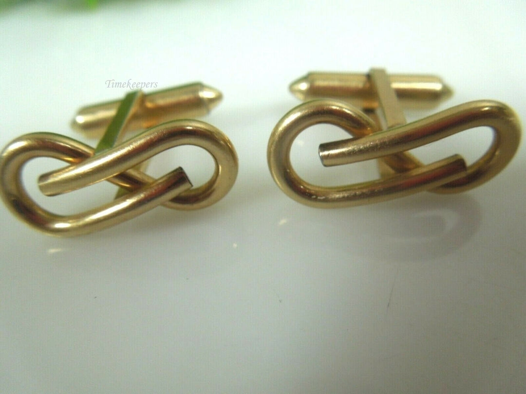 r069 Vintage Krementz Patented Gold tone Toggle Cufflinks