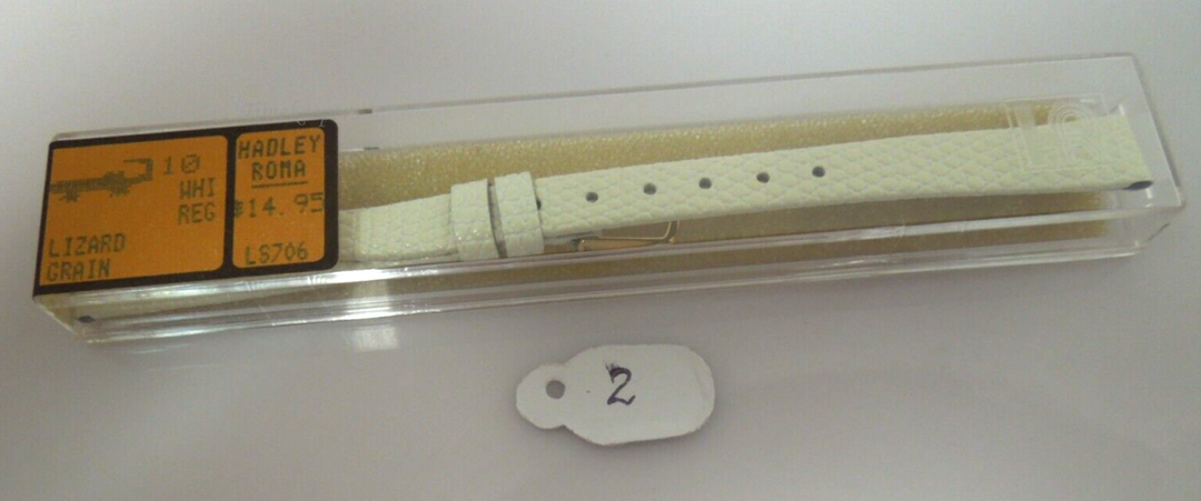 s434 10 mm Hadley Roma Genuine Lizard Grain Ladies Watch Bands