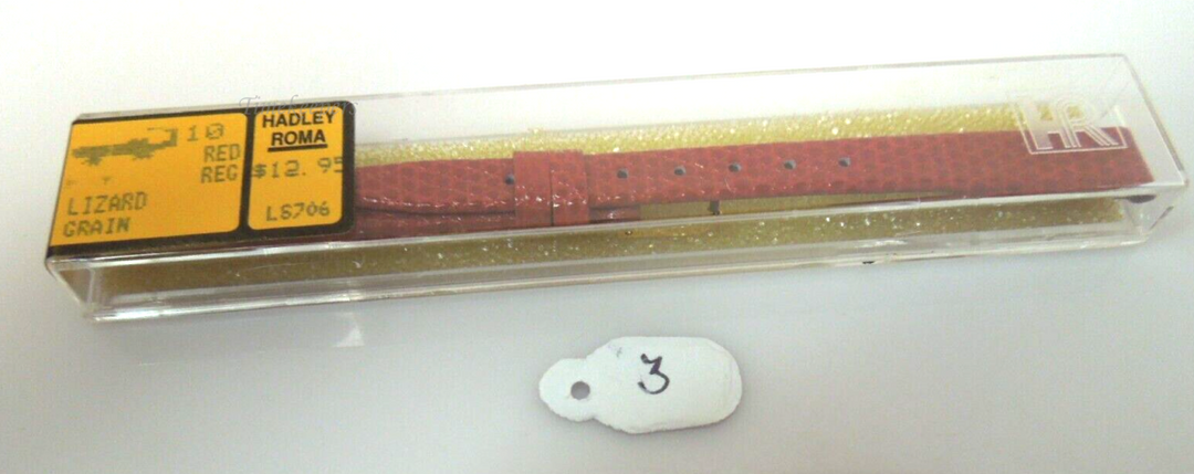 s434 10 mm Hadley Roma Genuine Lizard Grain Ladies Watch Bands