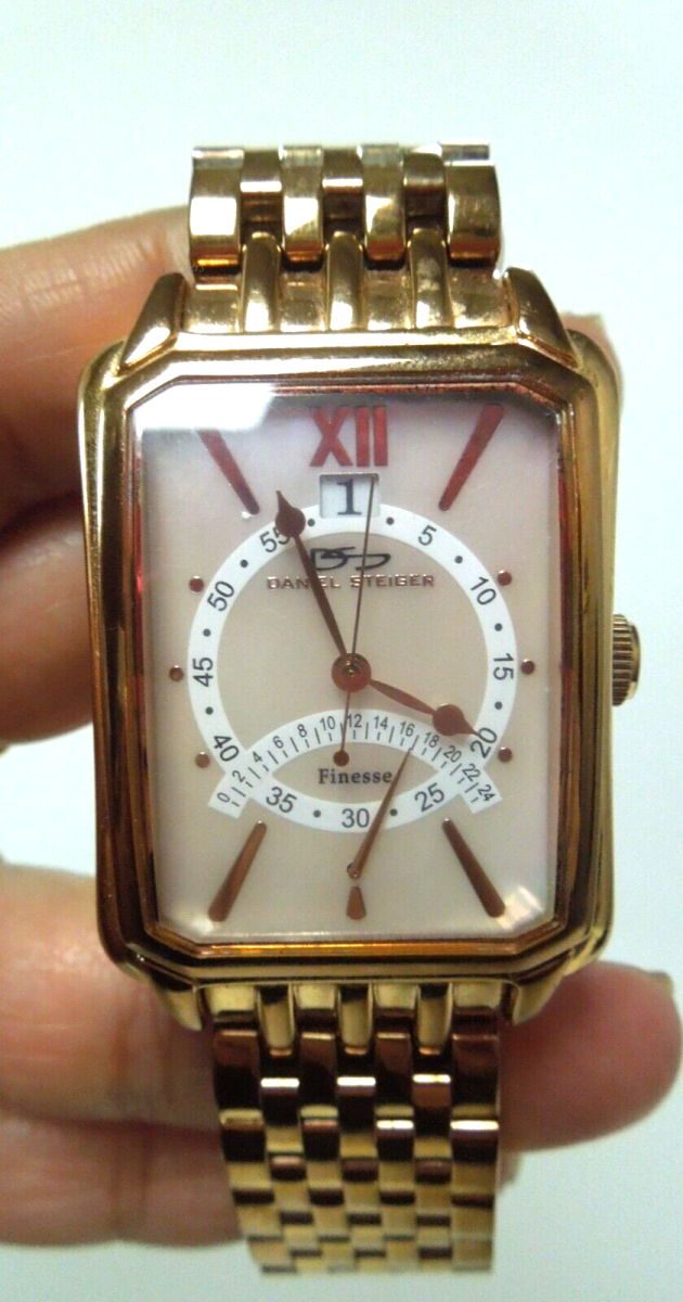 s549 Daniel Steiger Mother of Pearl Dial Japan Movement Mens Watch