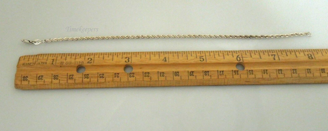 s148 Sterling Silver Rope Chain Bracelet 8" Signed 3.6g