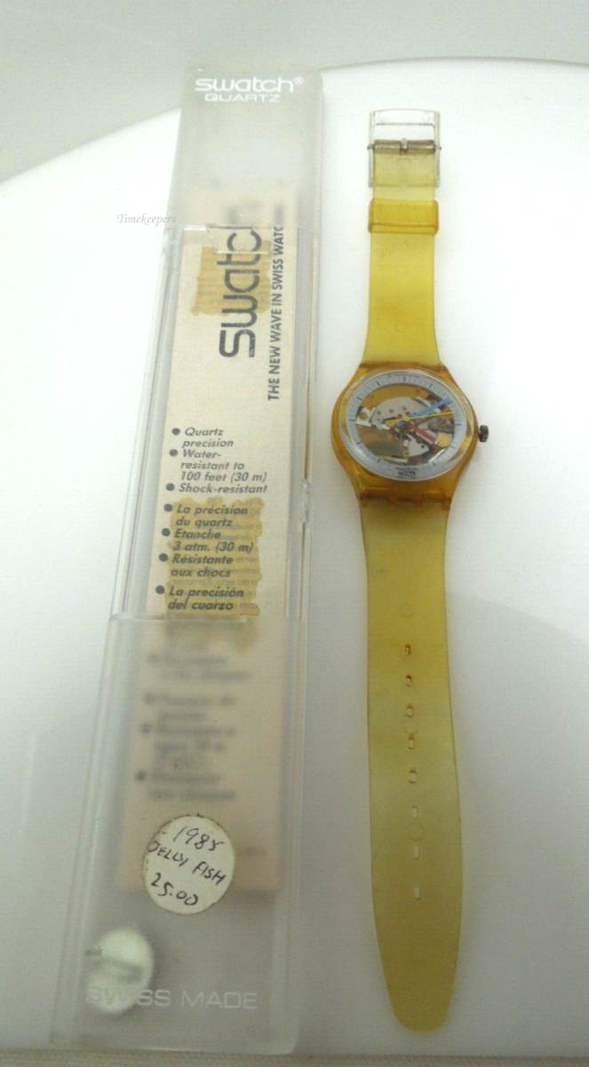 s501 Swatch Original JELLY FISH (GK100) 1985 - with case and papers