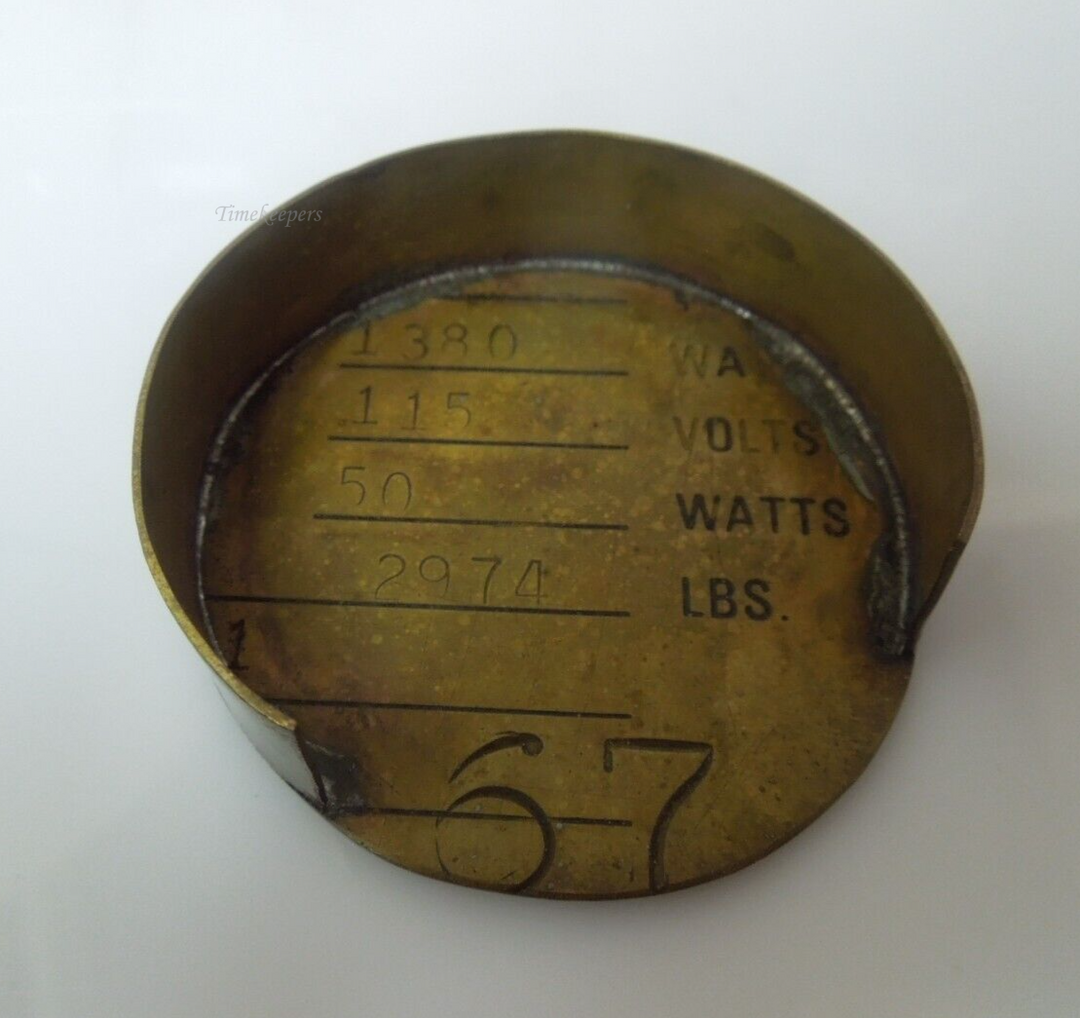 t142 Antique 1700s Brass Glass Clock 