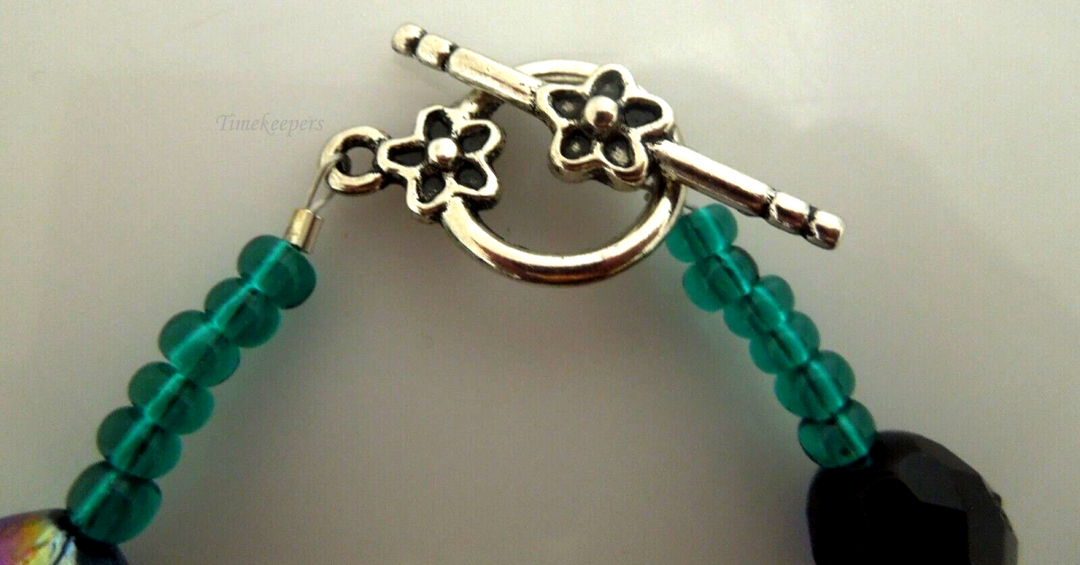 s094 Pretty Peacock Color Beads Crystal Fashion Bracelet 