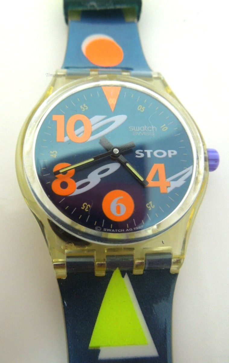 s492 Swatch Original Wrist Stop Watch 1993 Movimento SSK102 New Battery Swiss Made