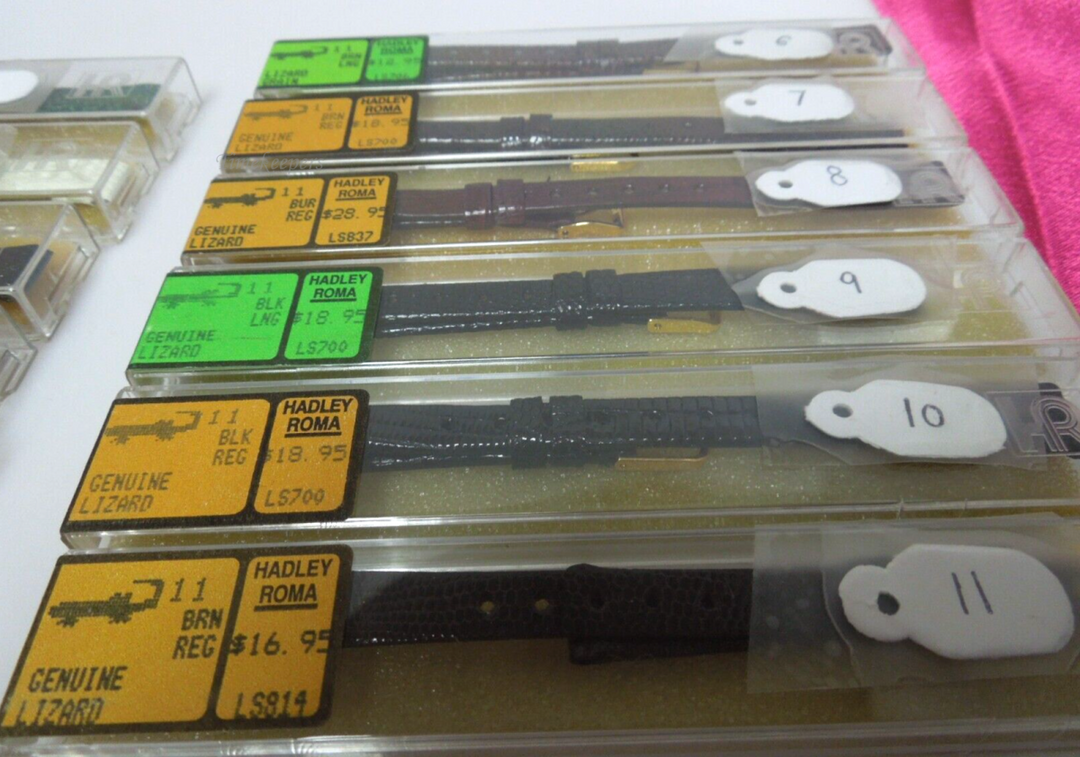 s449 (11)mm Hadley Roma Lizard Grain Ladies watch Bands New Old Stock   
