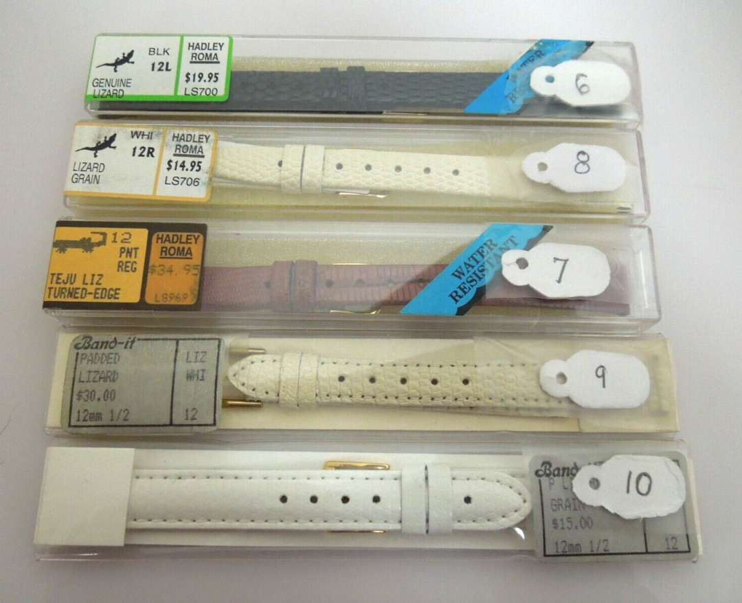 s442(12mm) Genuine Lizard Hadley Roma Ladies Watch Bands