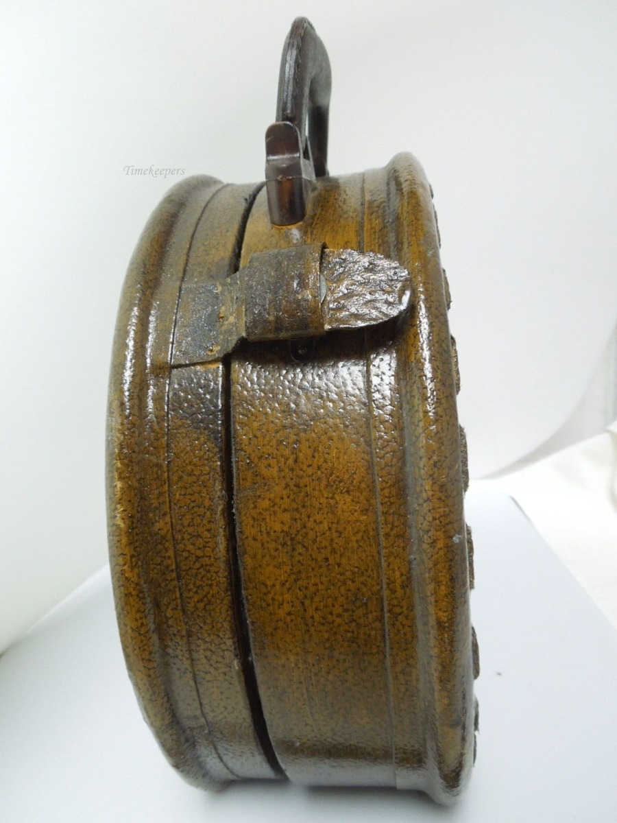 t035 Antique Travel Luggage Train Trunk Hat Box with Handle Vintage 1920s 1930s Suitcases