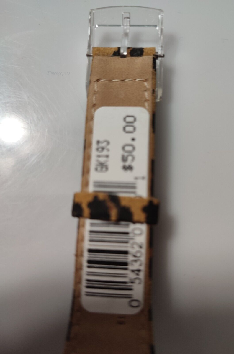 s476 Vintage 1995 Swatch OONGAWAH! GK193 - mint - unworn - running - new battery - 34mm dial - leather strap