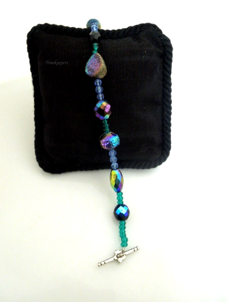 s094 Pretty Peacock Color Beads Crystal Fashion Bracelet 