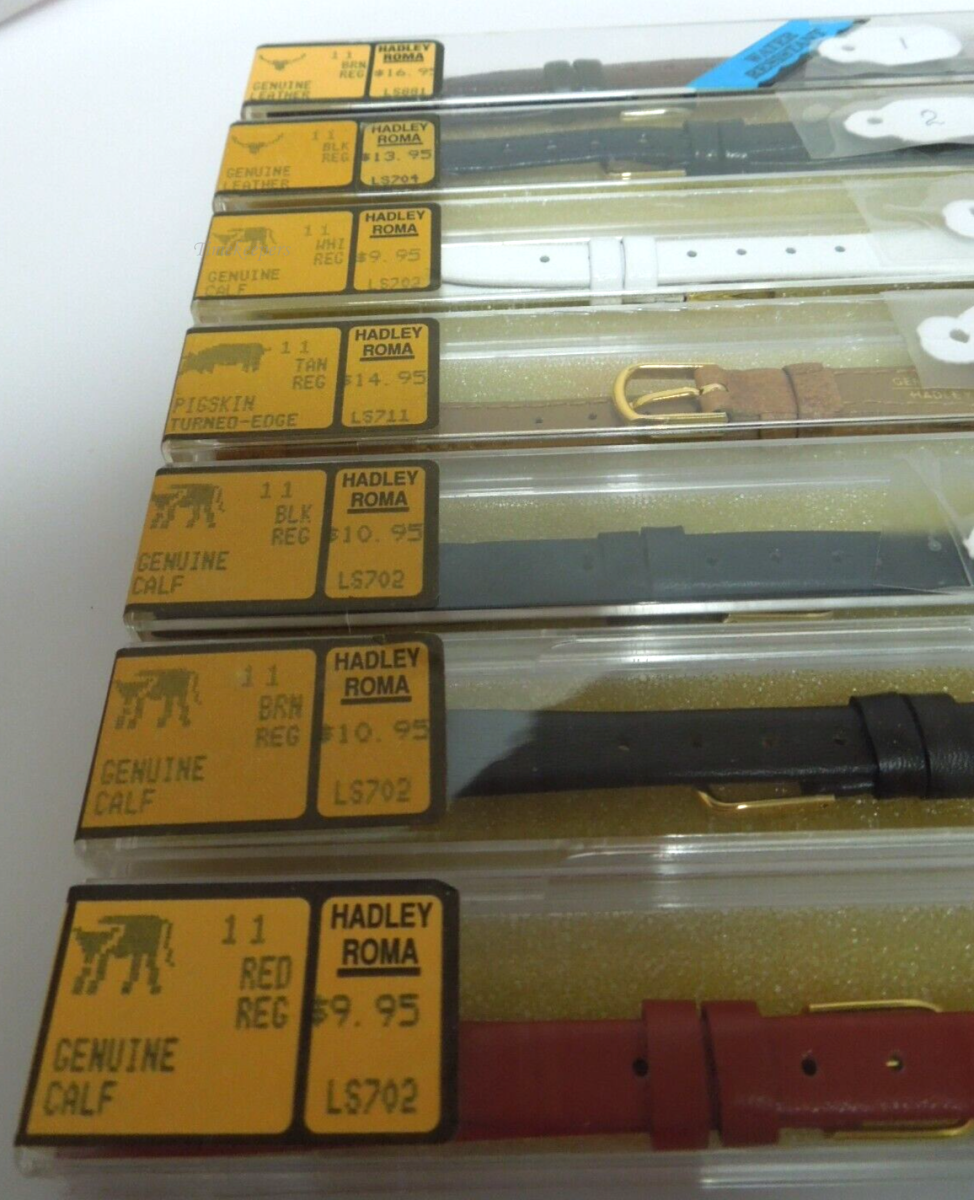 s450(11)mm Hadley Roma Genuine Calf Leather Ladies watch Bands New Old Stock