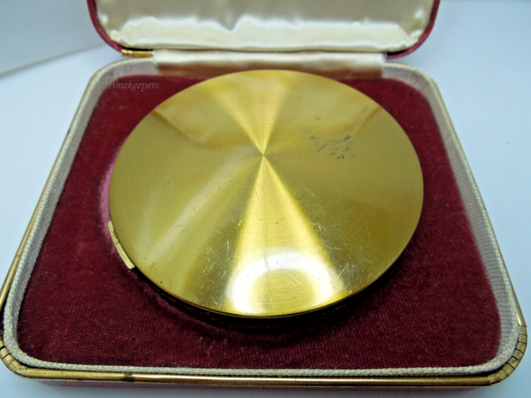 s657 Ladies Compact with watch Rockford Signed Circa 1935 Illinois Case Co with working watch Compound