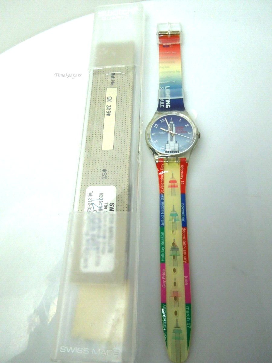 s756 Swatch - Empire State Building Watch GK309 New York City Lighting Schedule
