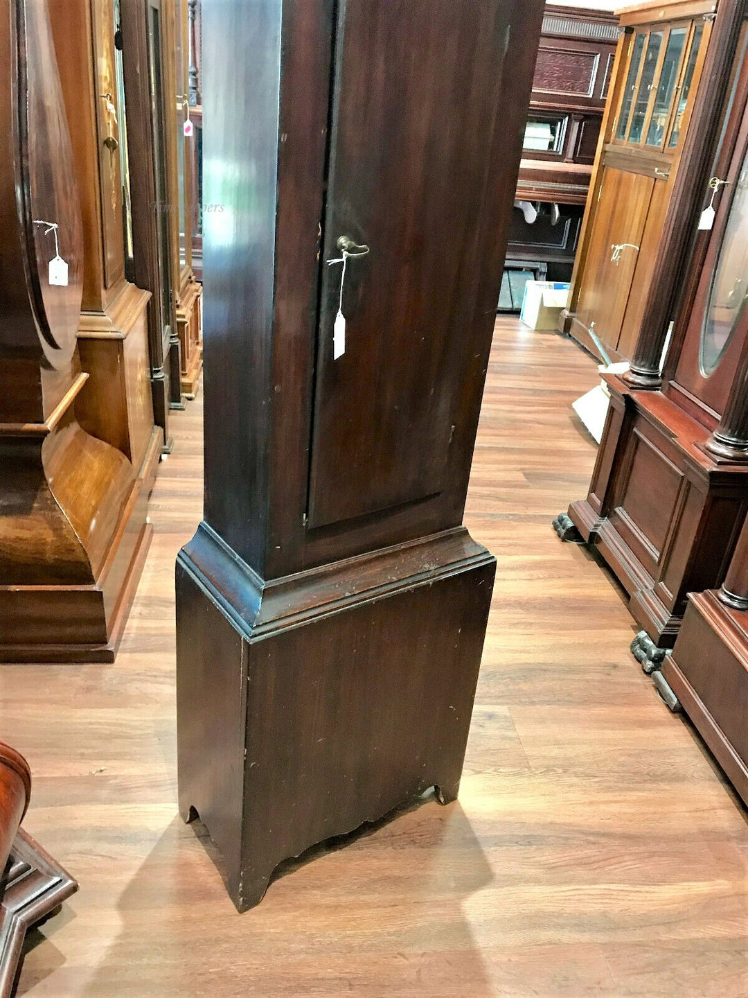 c015c Antique Working Early American Wood Works S.Hadley Tall Grandfather Clock