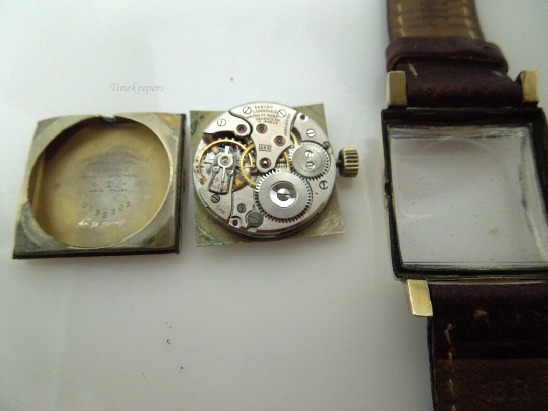 s546 1953 LONGINES Gents Waffle Dial Vintage Dress Watch  