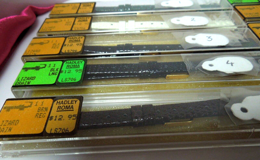 s449 (11)mm Hadley Roma Lizard Grain Ladies watch Bands New Old Stock   