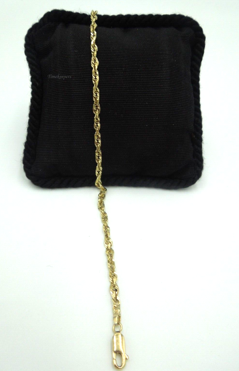 t228 14kt Yellow Gold Rope Chain Bracelet 8 1/2"