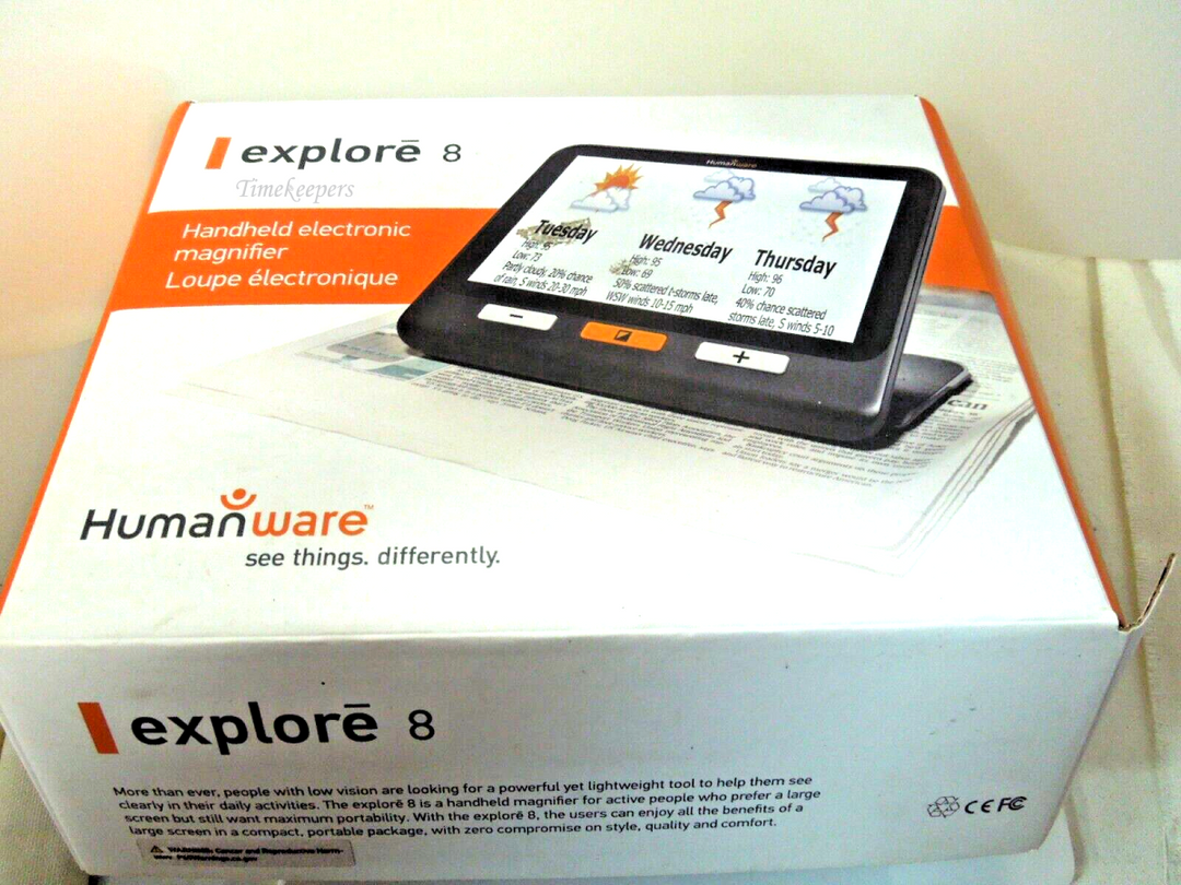 s808 Humanware Explore 8 inch Handheld Electronic Video Magnifier Portable Low Vision