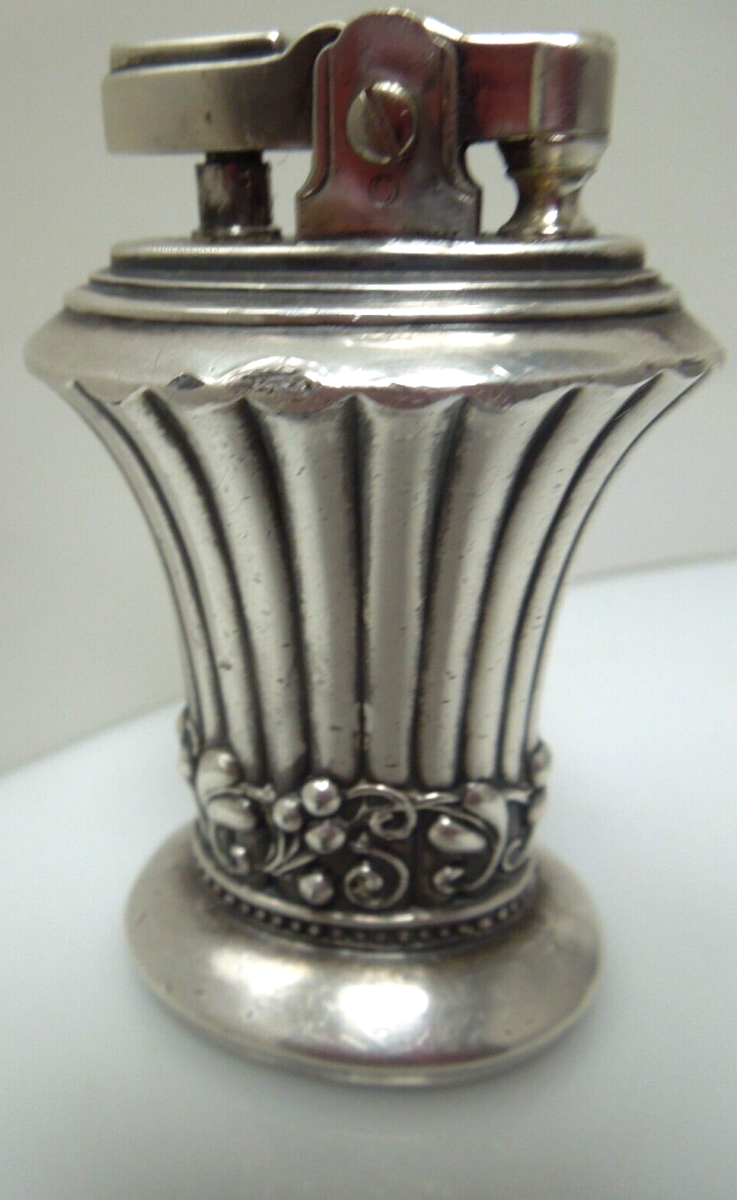 s228 Vintage Antique U.S. Patent Re. NO. 19023 Trade Mark Ronson Table Silver Lighters
