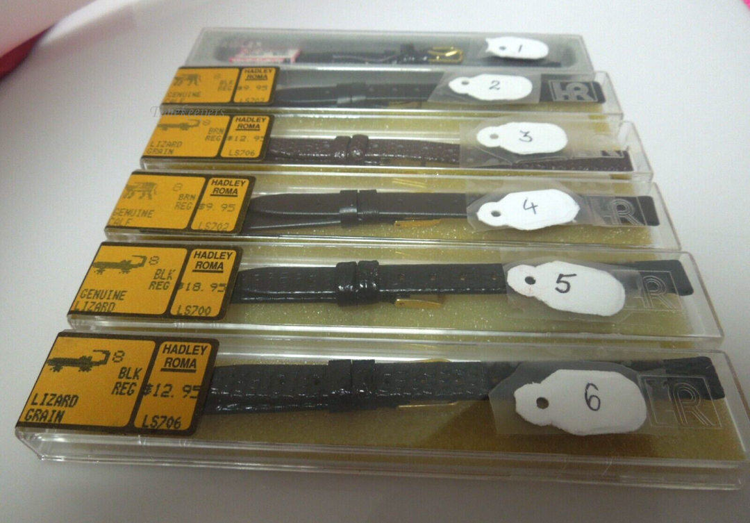 s446( 8mm) Genuine Lizard,Calf  Hadley Roma Kreisler Ladies Watch Bands